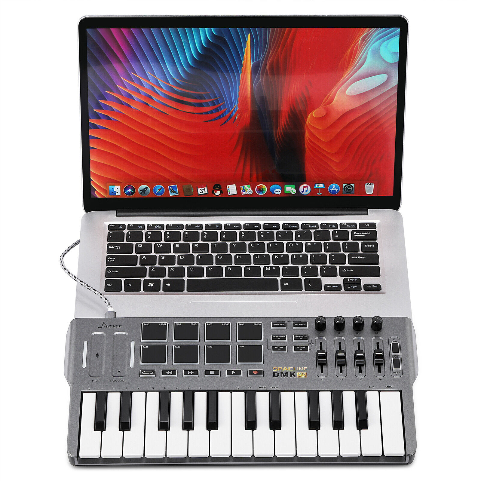 Donner MIDI Keyboard Controller Portable MIDI w/ 25-Keys Tactile Backlit ,DMK25 - Fresh Stock Dated February 2026