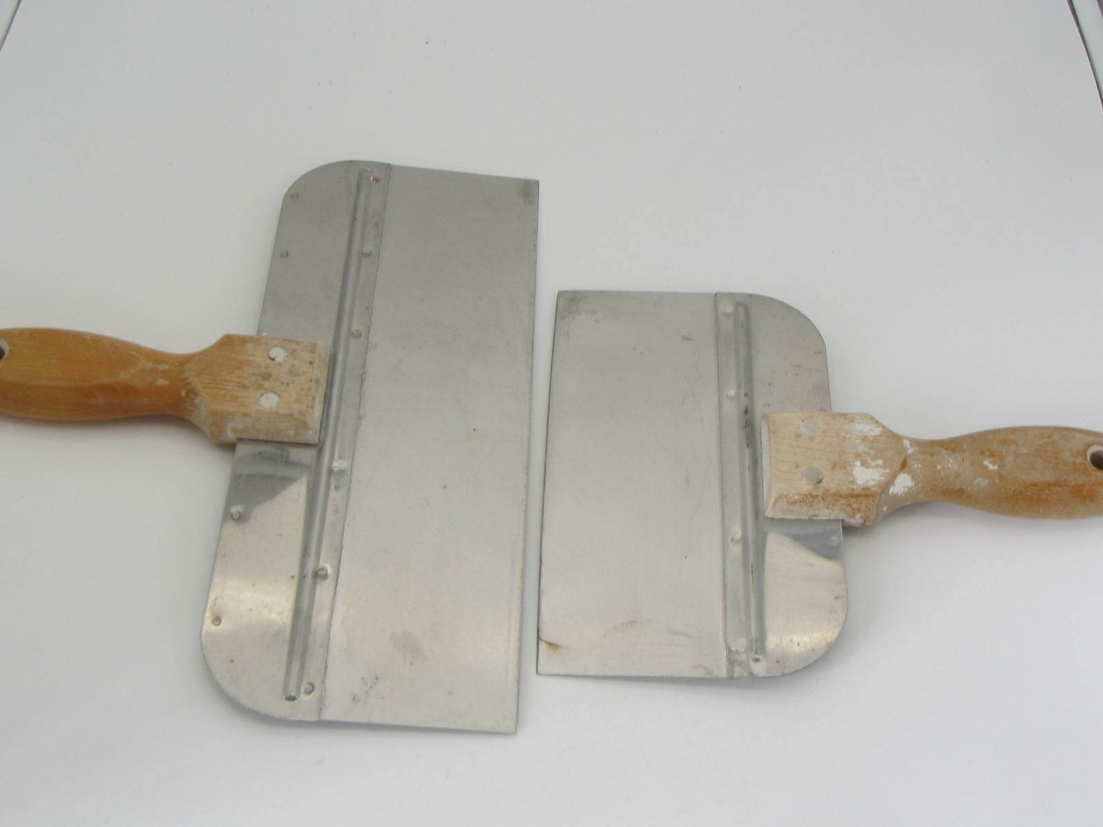 Lot of 2 Stainless Steel Drywall Filling Knife, Plastering Spatula 12' & 8