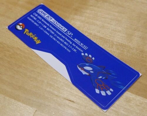 Nintendo Game Boy Advance SP GBA SP Pokemon Type 2 Sticker Label MINT - Fresh Stock Dated December 2025