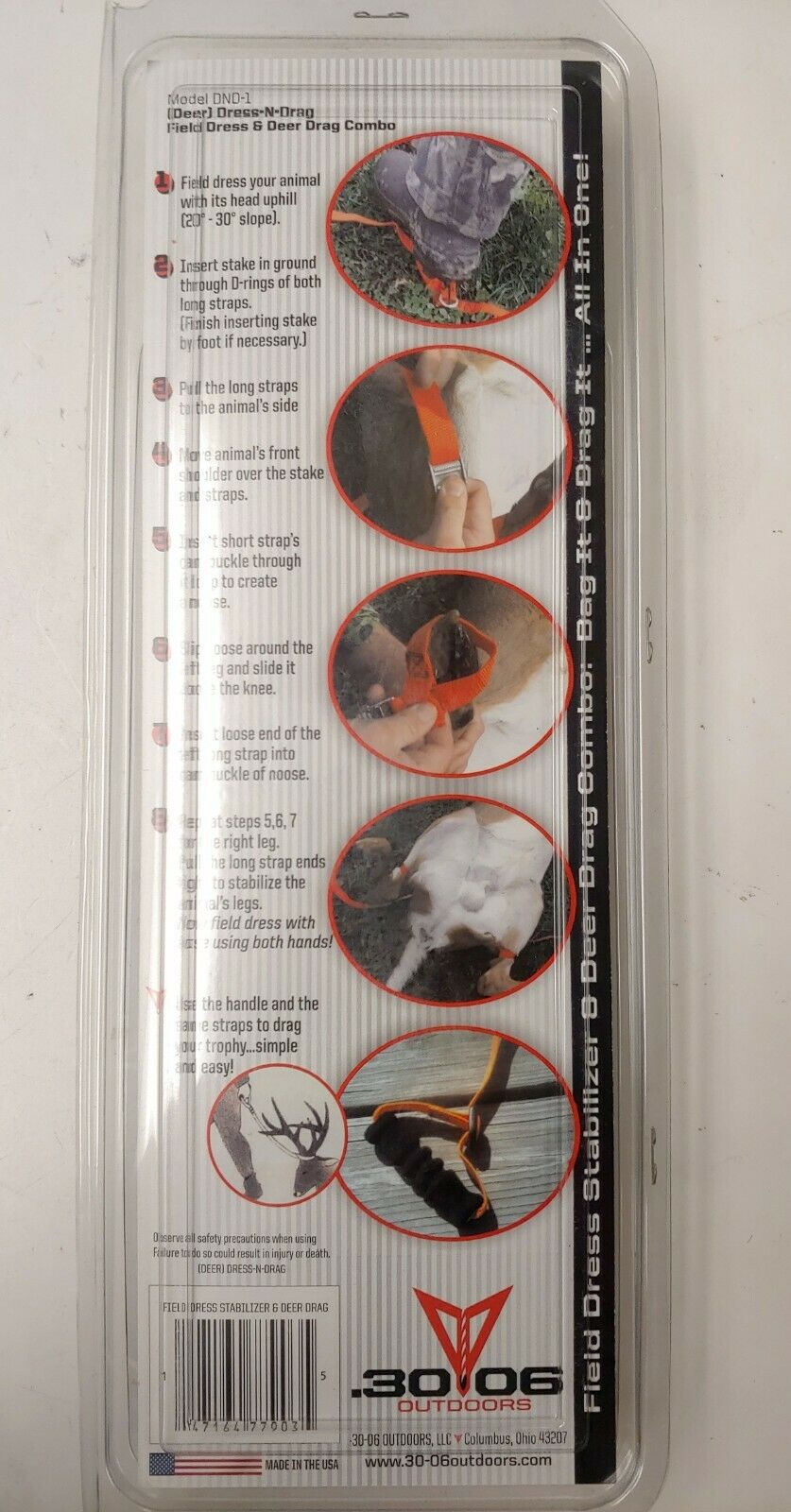 30-06 Outdoors DEER Dress-n-Drag (Field Dress Aid & Deer Drag Combo) - Fresh Stock Dated February 2026