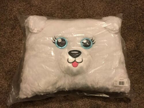 Justice Nwt Puppy Pillow White 22x17 - Fresh Stock Dated December 2025
