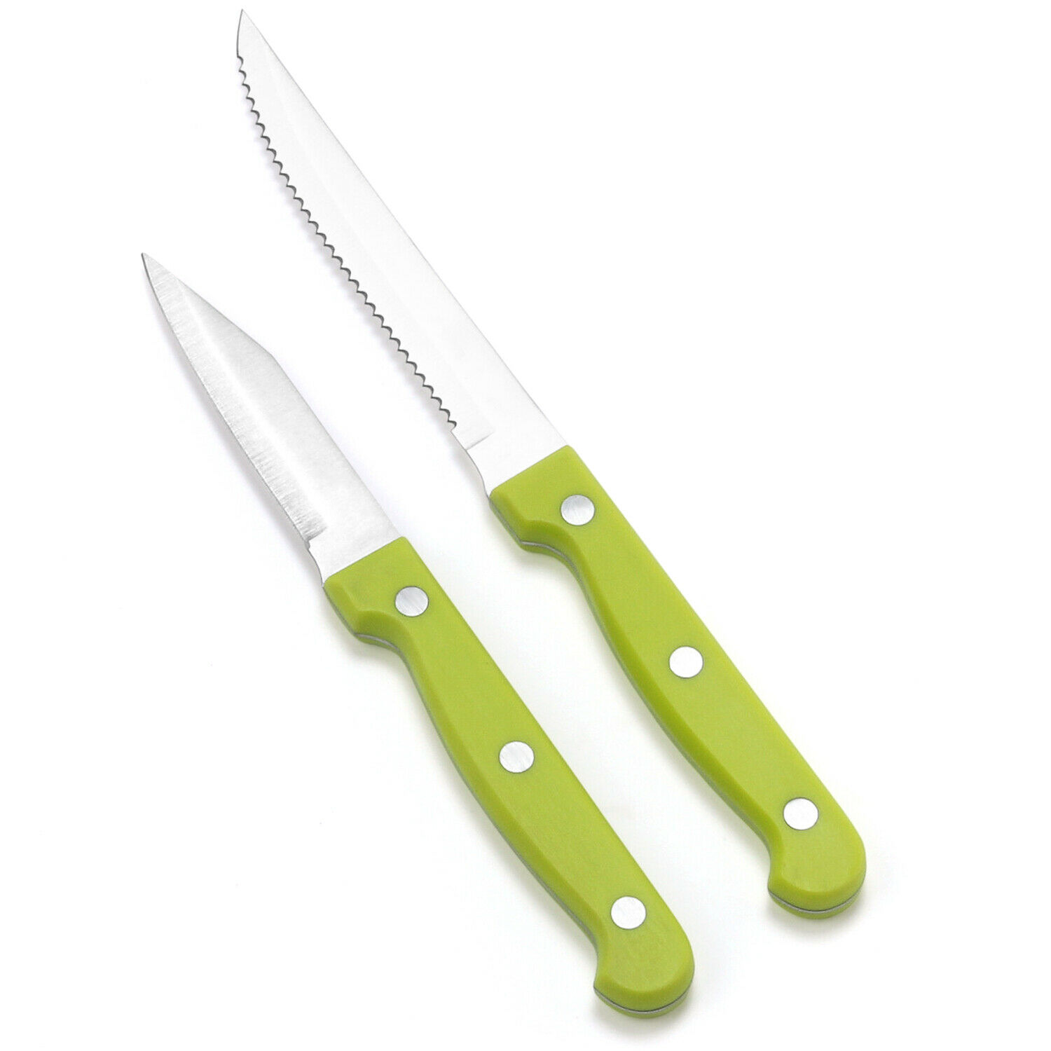 Stainless Steel Serrated Utility Knife and Paring Knife, 2pc set - Fresh Stock Dated January 2026