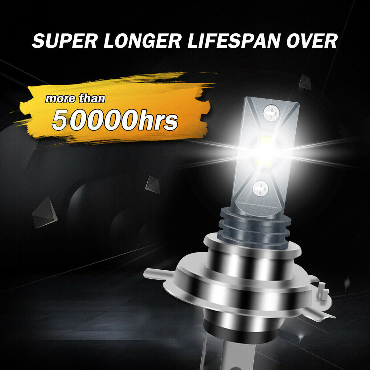 For Yamaha V Star 250 650 950 1100 1300 LED Motorcycle Headlight White Bulbs - Fresh Stock Dated February 2026