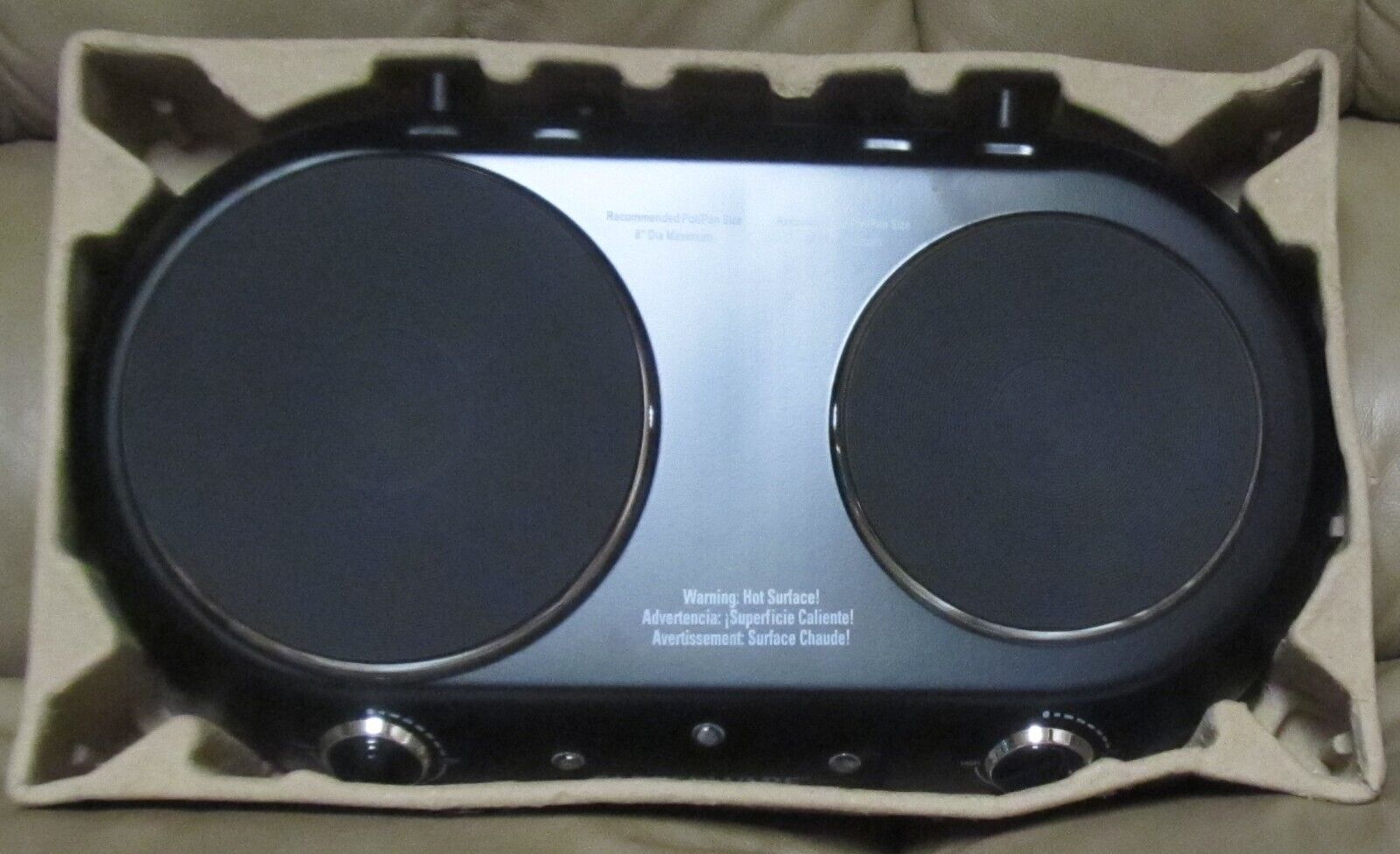 Farberwaree Royalty 1800 W Double Burner Black Electric Cooktop - Fresh Stock Dated February 2026
