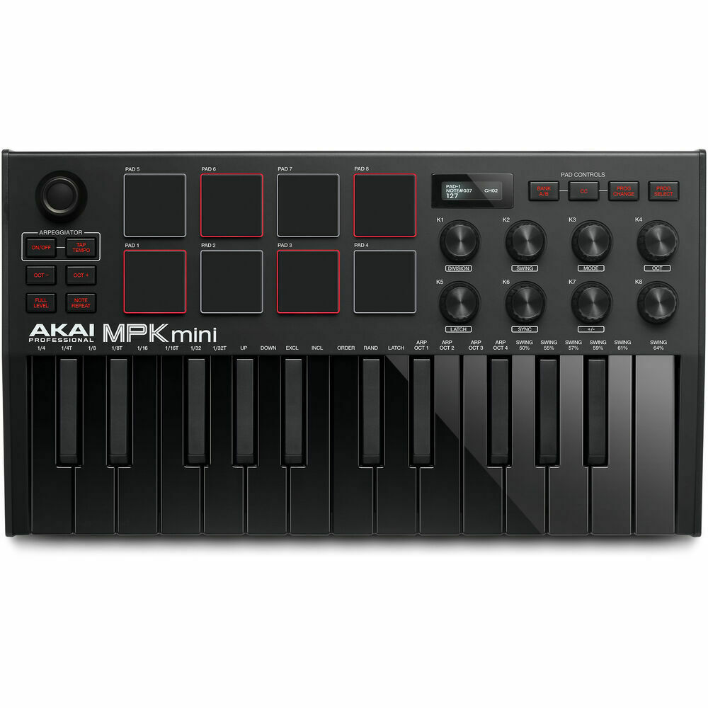 Akai MPK Mini MK3 Keyboard Controller [Black] [New Full Warranty] - Fresh Stock Dated February 2026