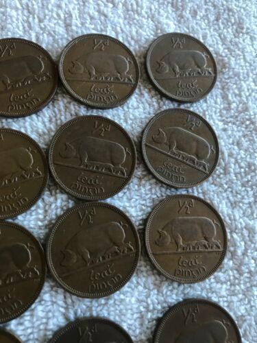 Lot Of 27 Irish Lucky Half-pennies 1953 - Fresh Stock Dated February 2026