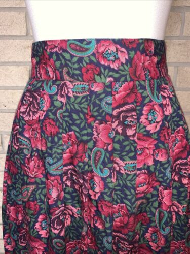 VTG 1980s Van Heusen Long Pleated Multicolored Skirt Size Medium Cottage Core - Fresh Stock Dated February 2026