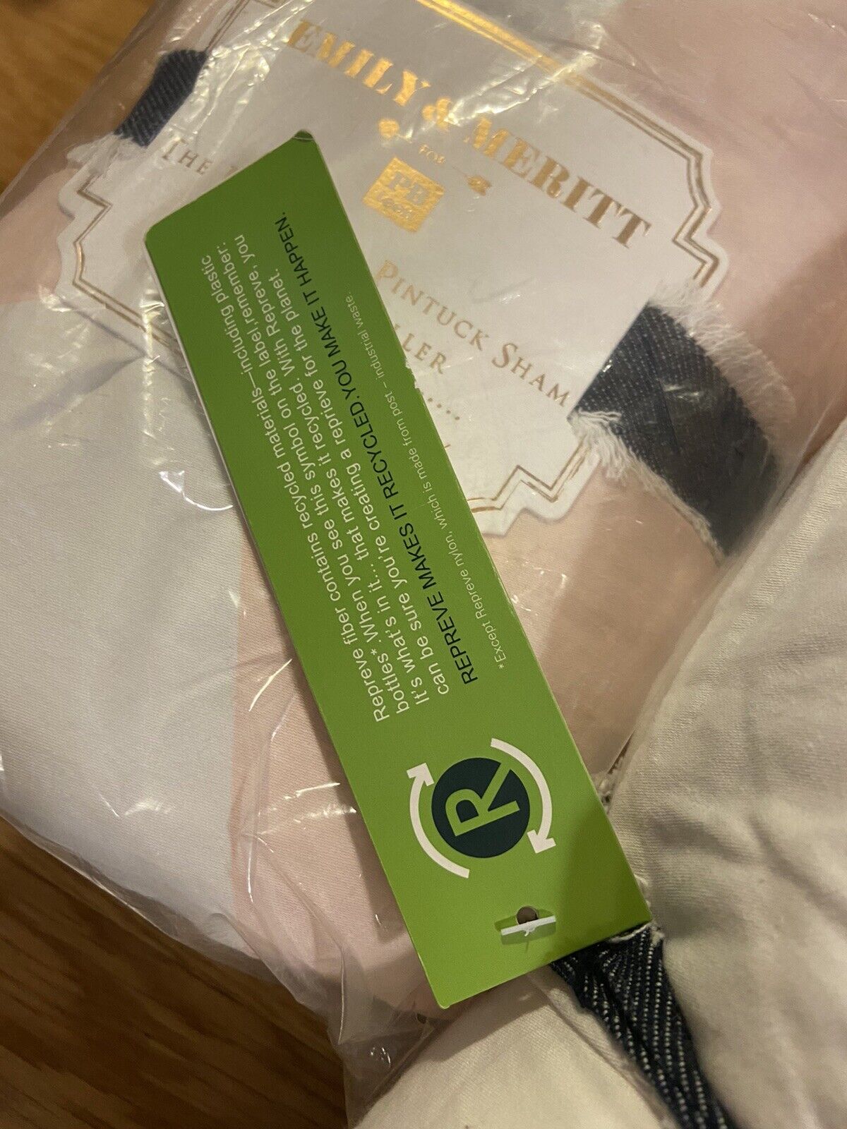 2 POTTERY BARN TEEN EMILY & MERITT HARLEQUIN PINTUCK SHAM STANDARD NEW - Fresh Stock Dated February 2026