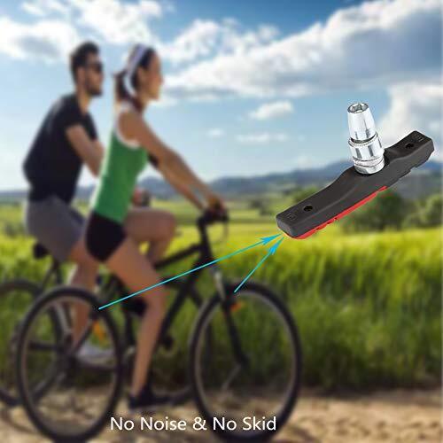 RUJOI 2 Pairs Bike Brake Pads Set,72mm V Brake Shoes with Hex Nuts and Washers, - Fresh Stock Dated December 2025