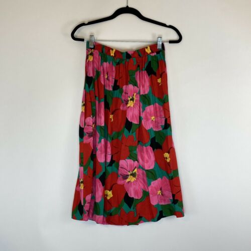 Vintage CITYWEAR Floral A-line Midi Skirt Size 8 M - Fresh Stock Dated February 2026