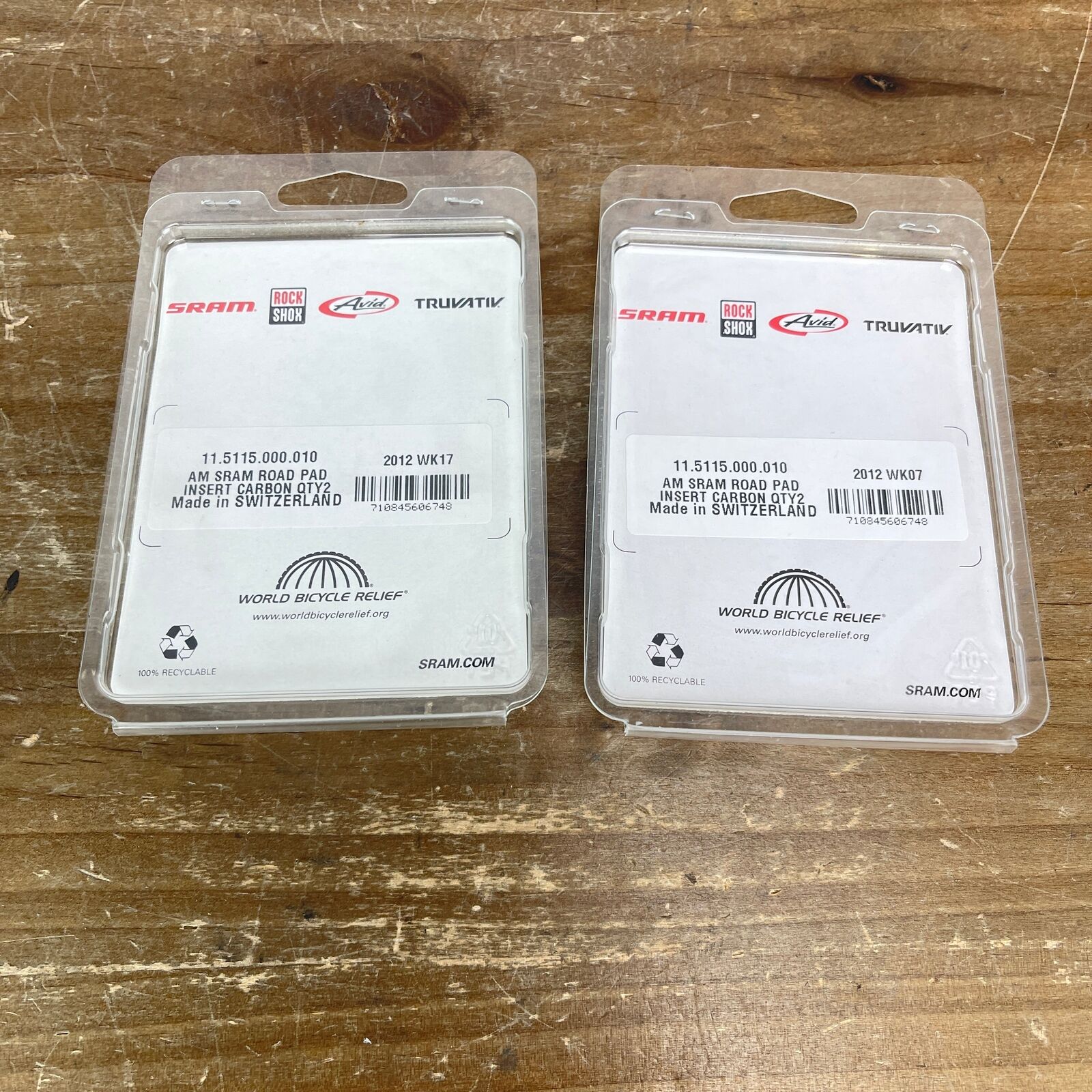 New! Sram Carbon Road Bike Brake Pads Yellow - Fresh Stock Dated February 2026