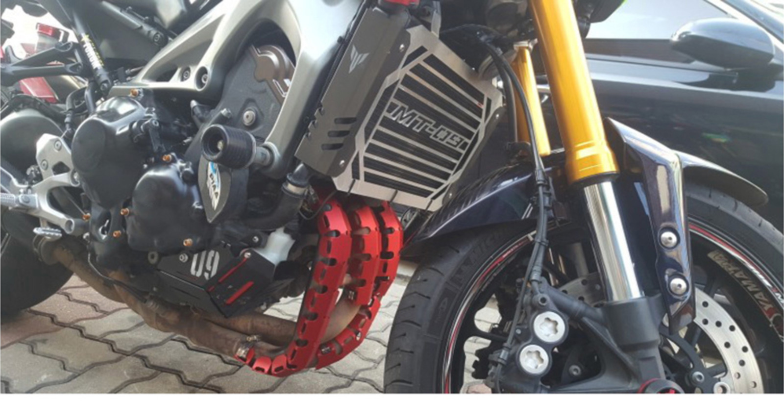 Red Motorcycle Exhaust Muffler Pipe Heat Shield Cover Heel Guard For Dirt Bike - Fresh Stock Dated February 2026