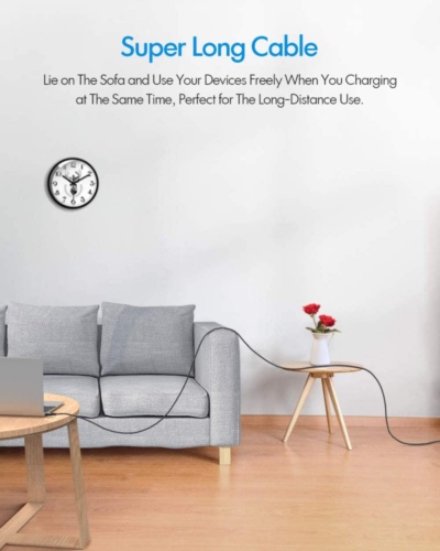 [10ft/3m] Long USB C to C Cable 60W, PD Fast Charging Type C 10ft, Black - Fresh Stock Dated February 2026