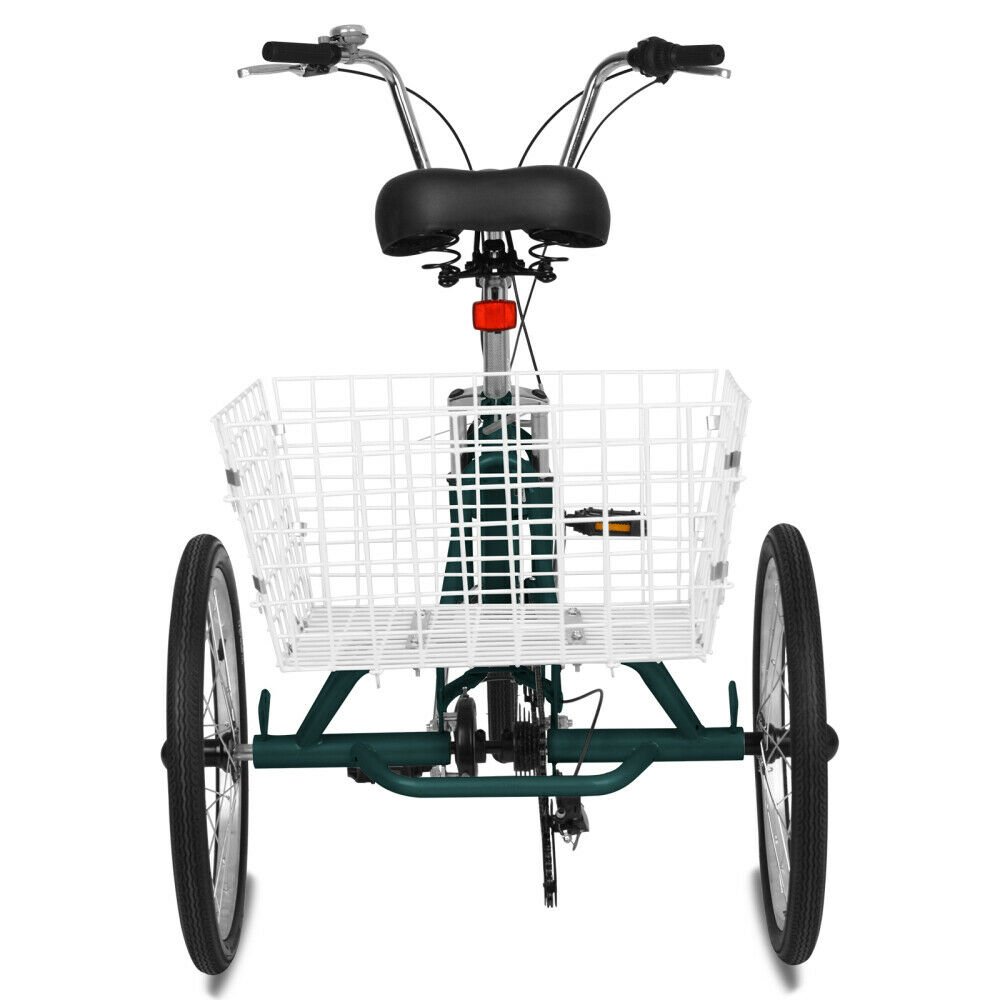Adult Folding Tricycle 7 Speed 20inch 3Wheel  Exercise Bike & Cargo Basket Gift - Fresh Stock Dated February 2026