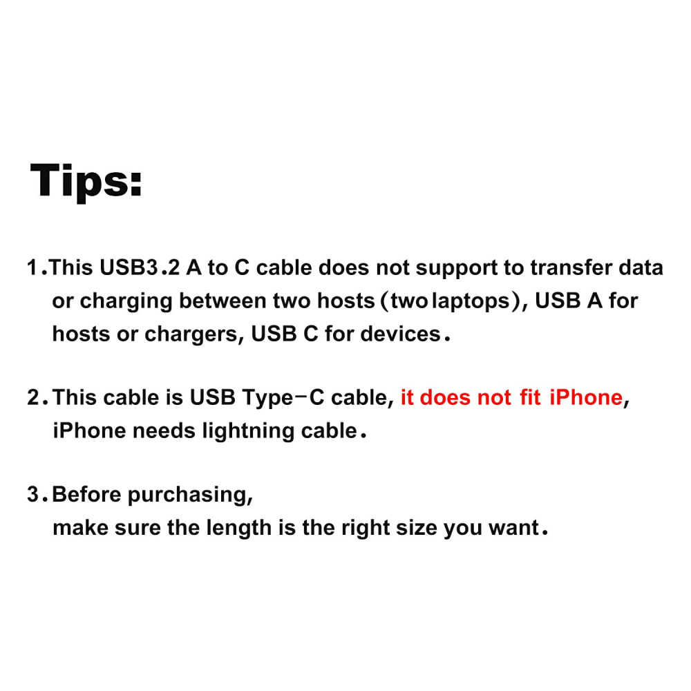 CableCreation USB C to A Cable 5FT, C 3.1 5FT/1.5m, Black - Fresh Stock Dated February 2026