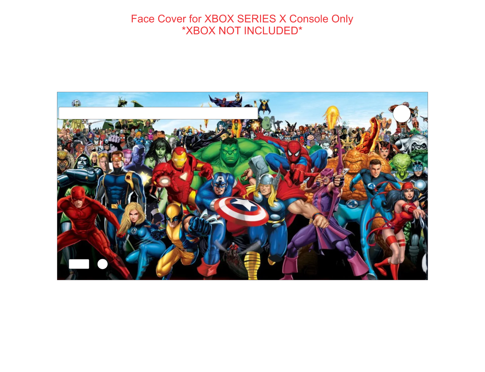 Wrap Skin Decal For XBOX SERIES X CONSOLE Superhero Comics spider wolves captain - Fresh Stock Dated February 2026