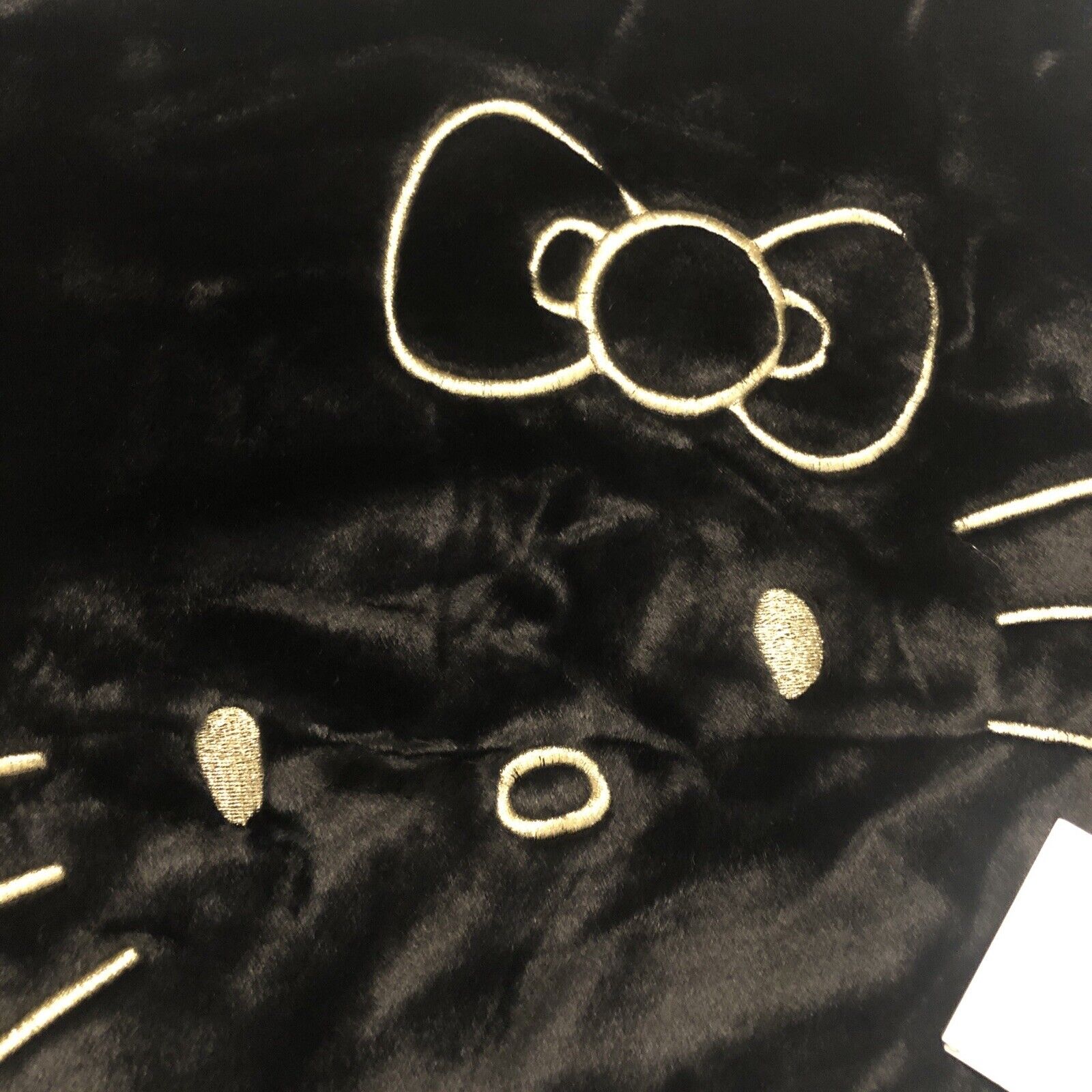 Pottery Barn Hello Kitty Faux Fur Pillow Cover Black 16’ Square Teen New - Fresh Stock Dated February 2026