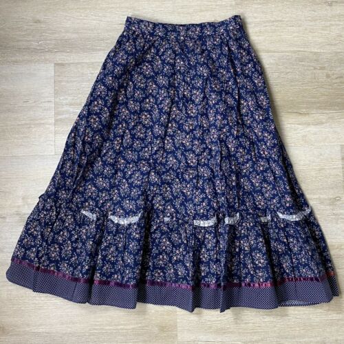 Gunne Sax Vintage Ruffle Floral Prairie Skirt - Fresh Stock Dated December 2025