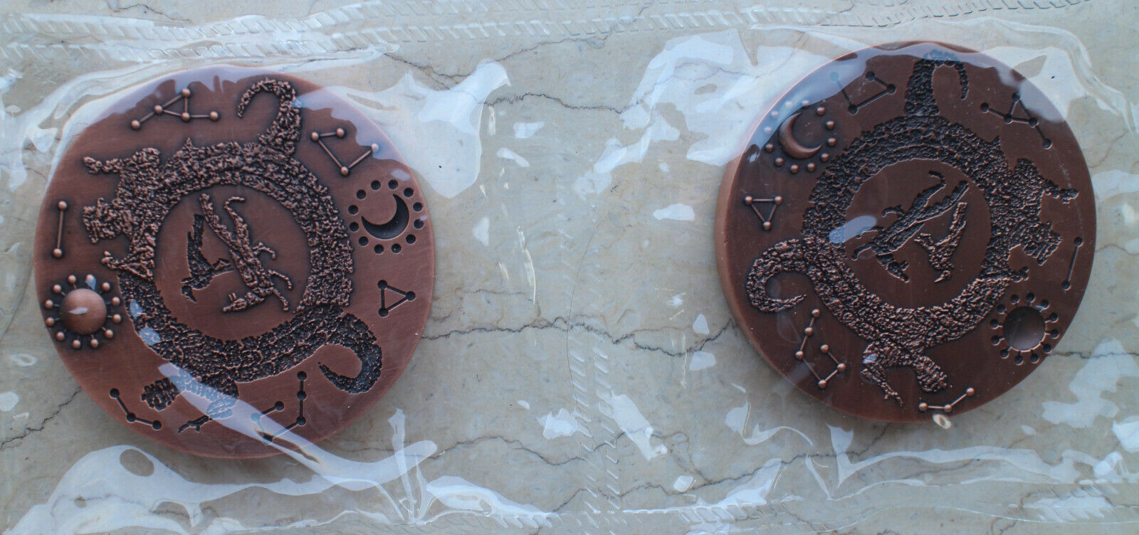 Pair China 60mm Copper Medals - Fuxi Creates Eight Trigrams, Nvwa Patches Up Sky - Fresh Stock Dated February 2026