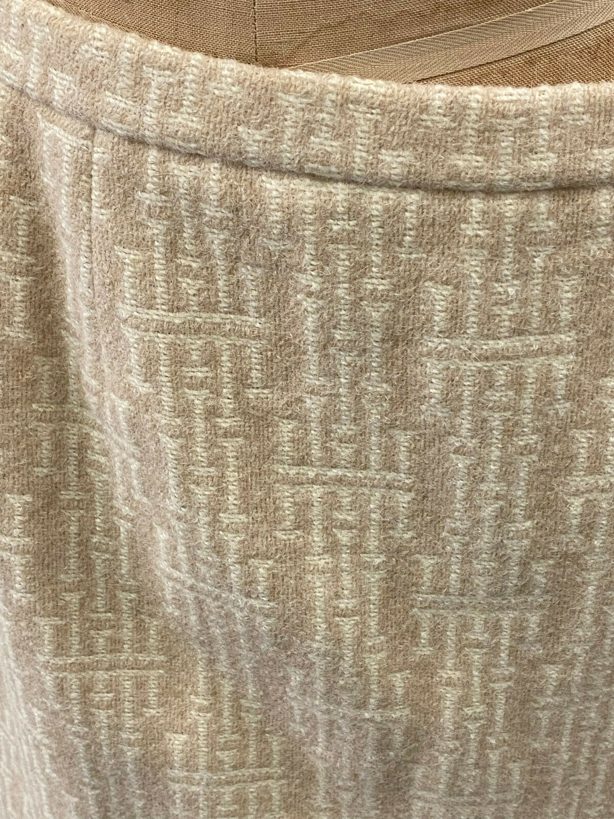 Vintage Hermes Sport Skirt New Old Stock Size 14 XL Alpacal Wool Linen Mix - Fresh Stock Dated February 2026