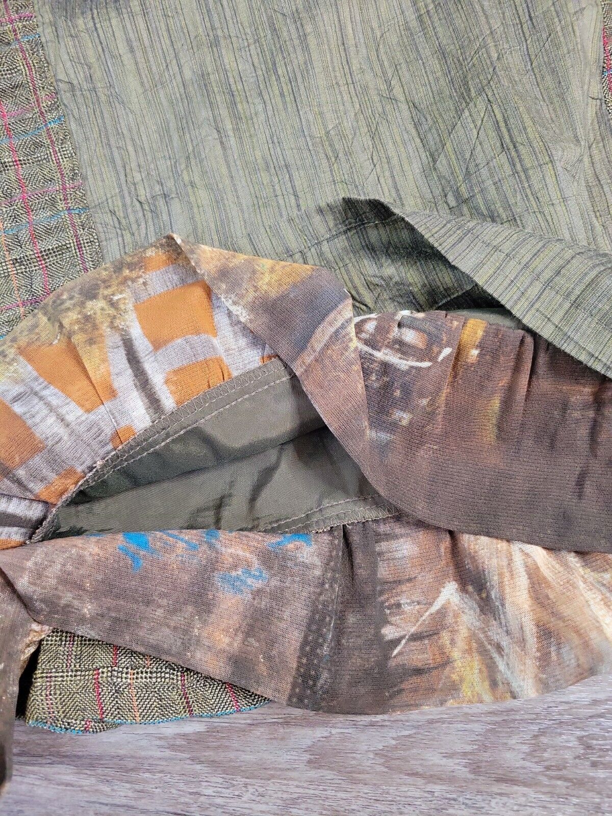 NWT Legatte Jeans Vintage Green Virgin Wool Tweed Pleated Skirt Italian Made SM - Fresh Stock Dated March 2026