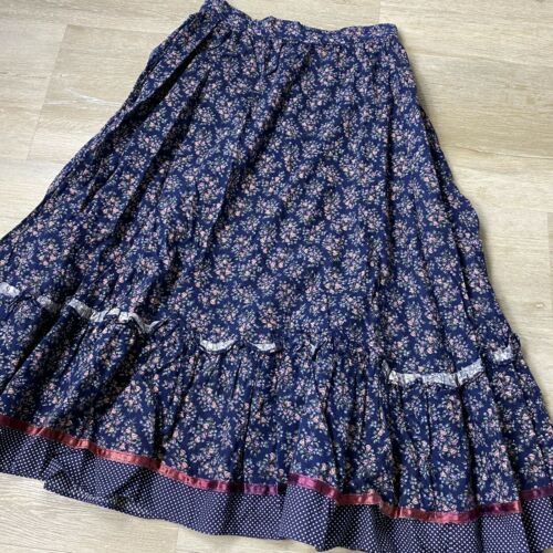 Gunne Sax Vintage Ruffle Floral Prairie Skirt - Fresh Stock Dated December 2025