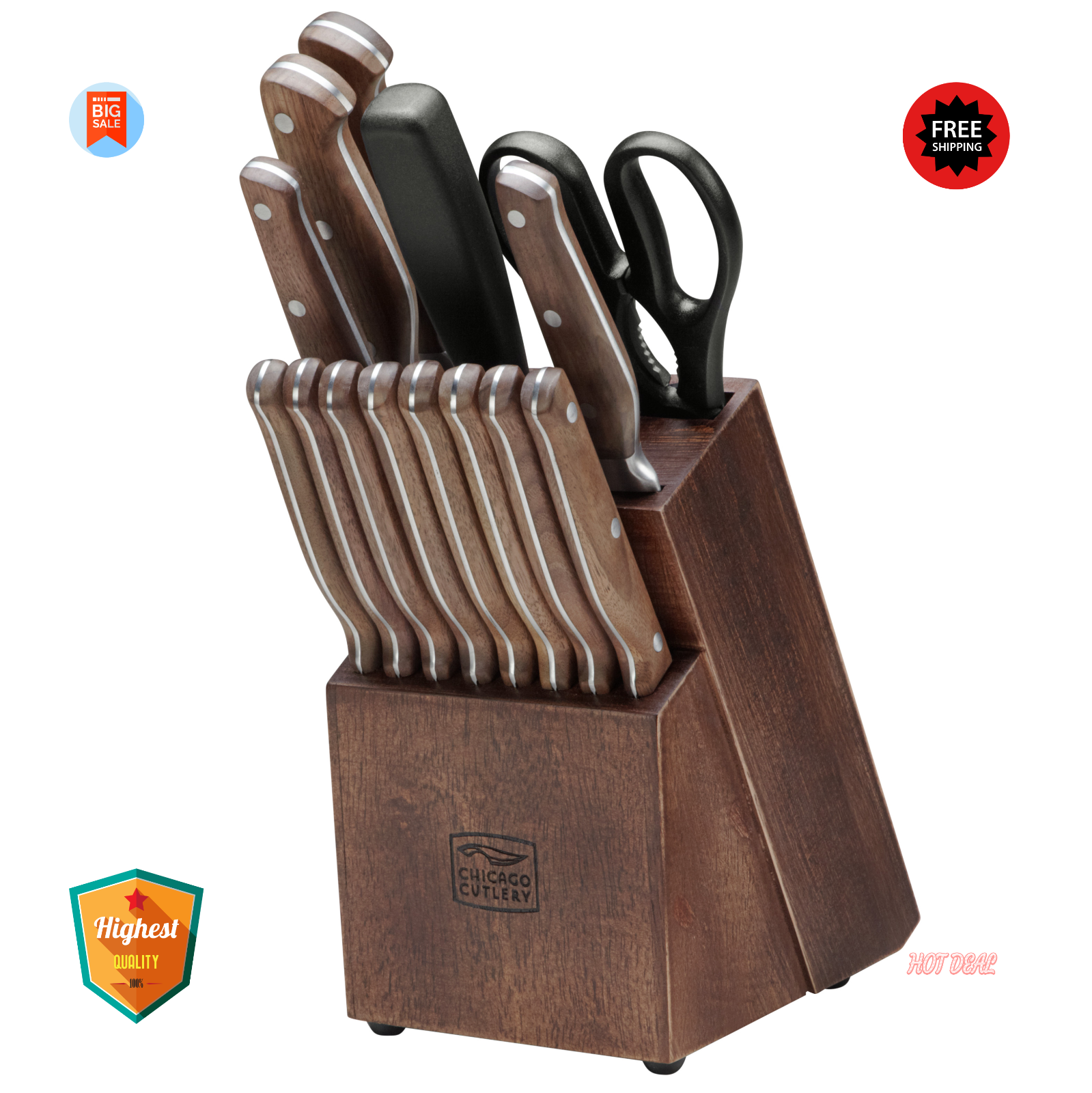 NEW | Chicago Cutlery Precision Cut 15-piece Set - FREE SHIPPING - Fresh Stock Dated December 2025