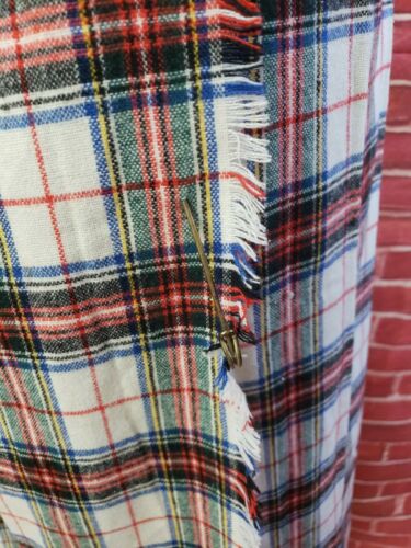VTG ILGWU classics by variety Sportswear Wrap Plaid Skirt Sz 8 WAIST 22