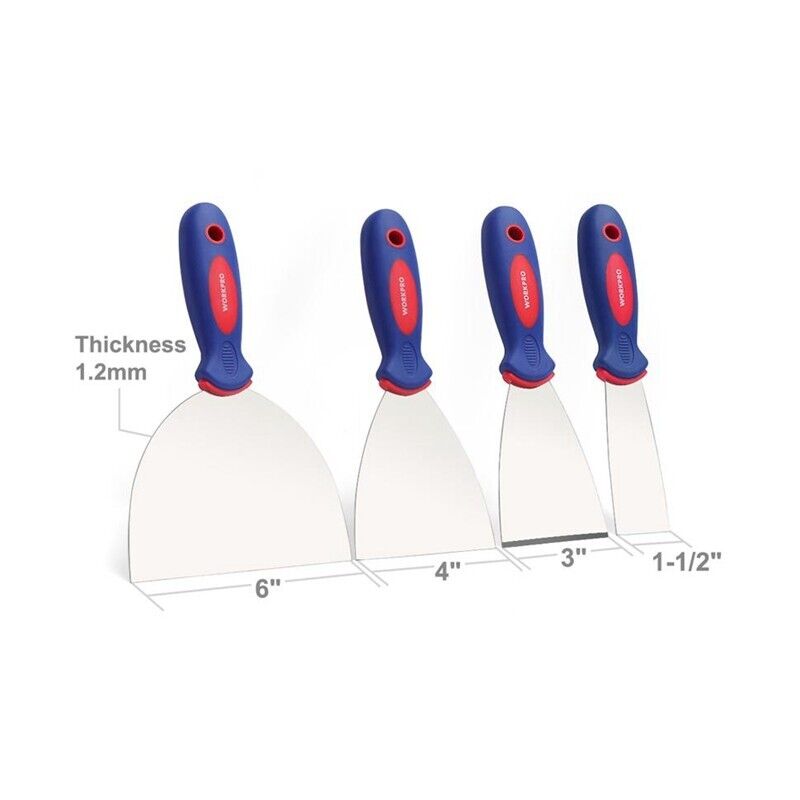 WORKPRO 4PCS Putty Knife Set 1.5