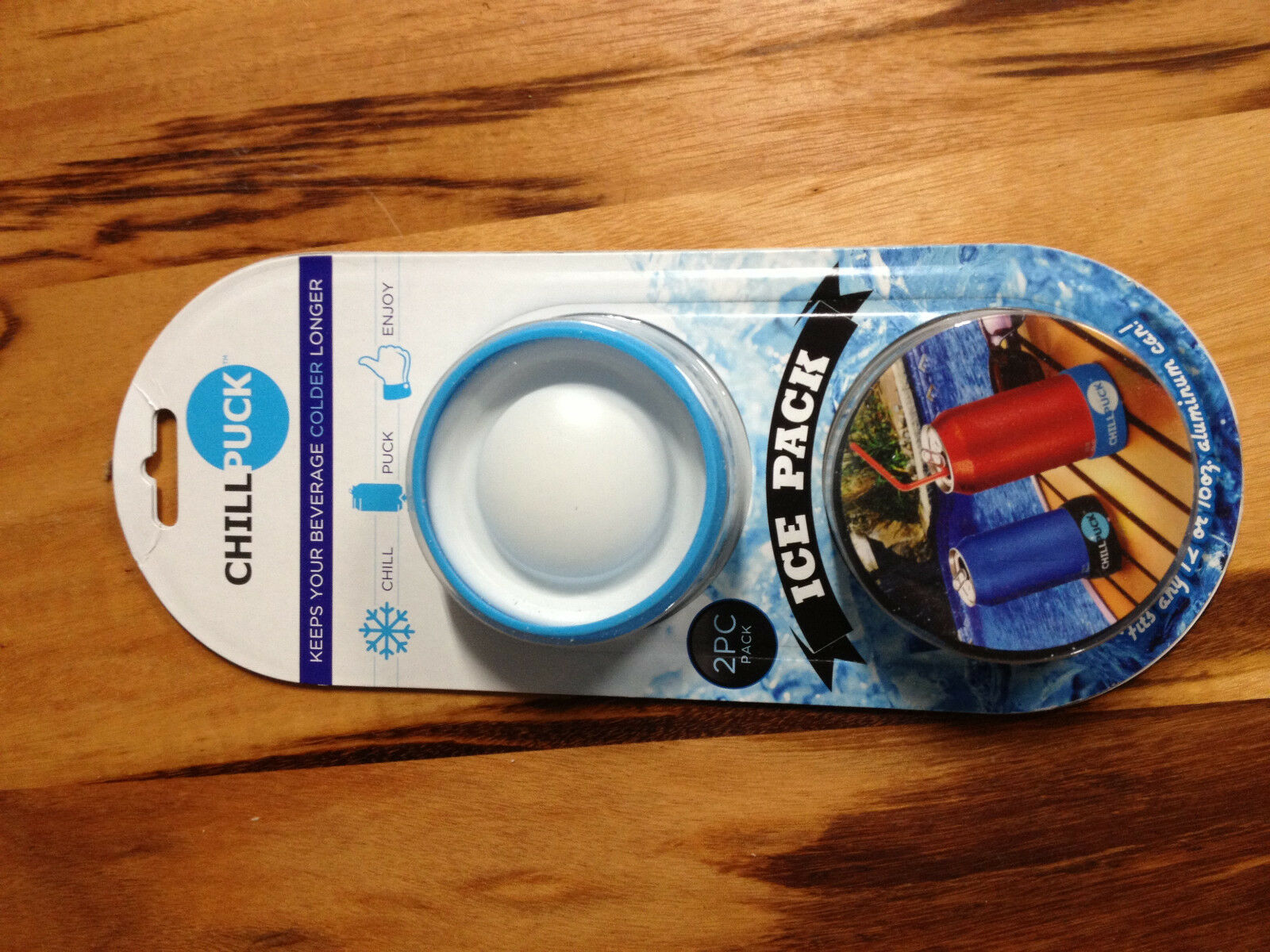 Chill Puck 2 Pack, Ice Pack for Beer, Sodas - Fresh Stock Dated December 2025