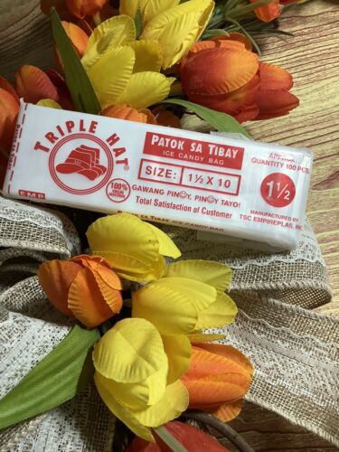 Lot Of 2, Ice Candy Wrapper, Ice Candy Bags, 1 3/4 X 10 inches & 1.5 X 10 Inches - Fresh Stock Dated February 2026