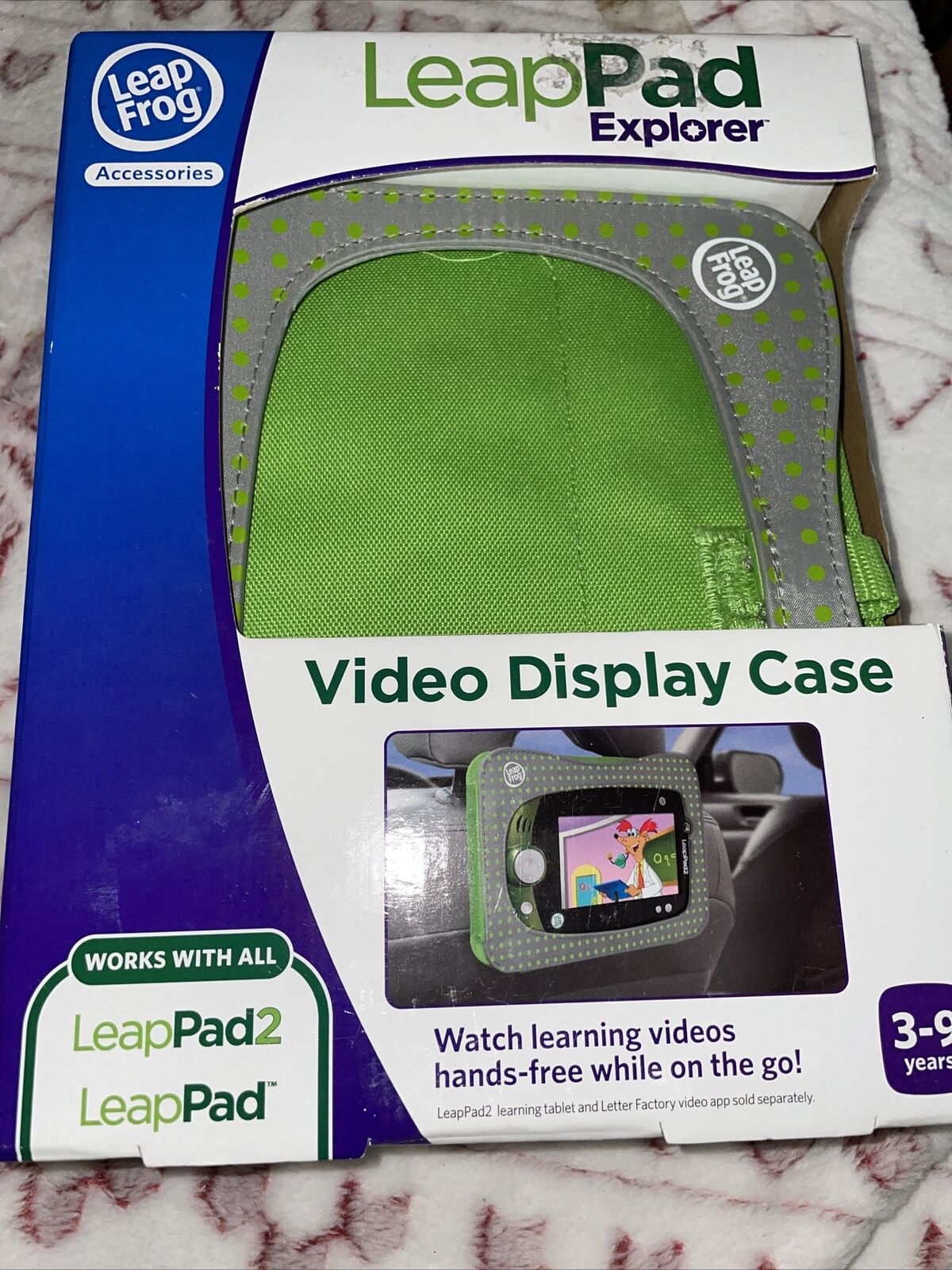 Leap Pad Fits Explorer 1 & 2 Video Display Car Case Green Hands Free Brand New - Fresh Stock Dated February 2026