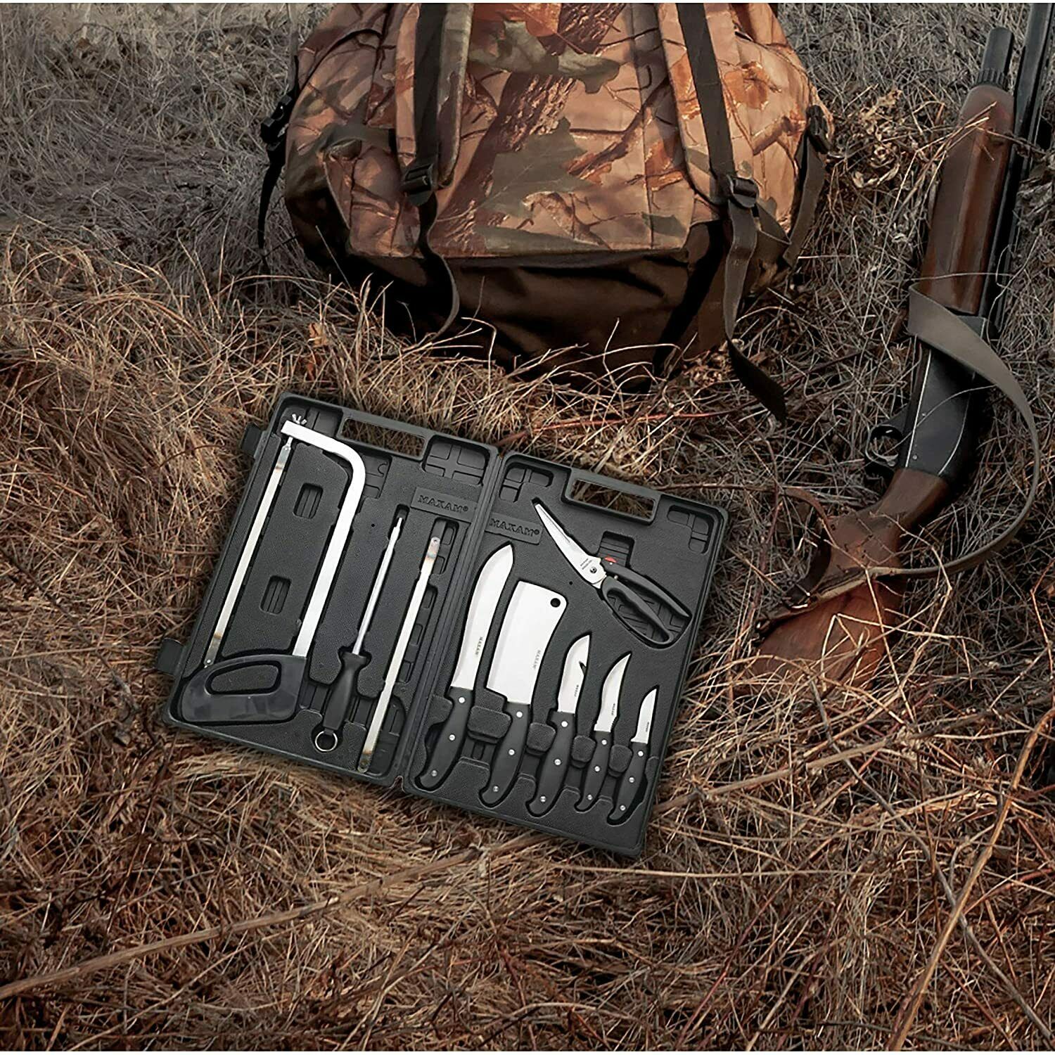 BUTCHER'S KNIFE SET 13pc Stainless Steel Hunter Process Game Skinning Fishing - Fresh Stock Dated December 2025