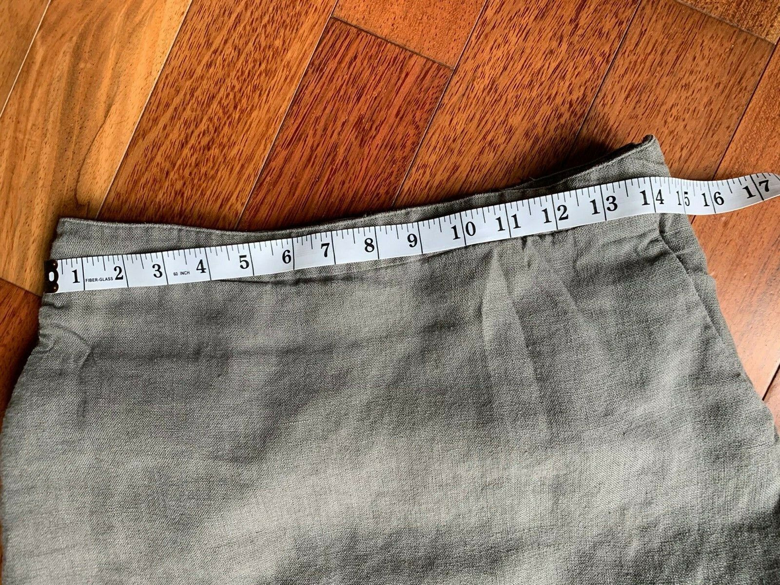 Vintage Y2K 100% Linen Skirt Minimalist Grey Midi w/ Pockets Banana Republic 8 M - Fresh Stock Dated February 2026