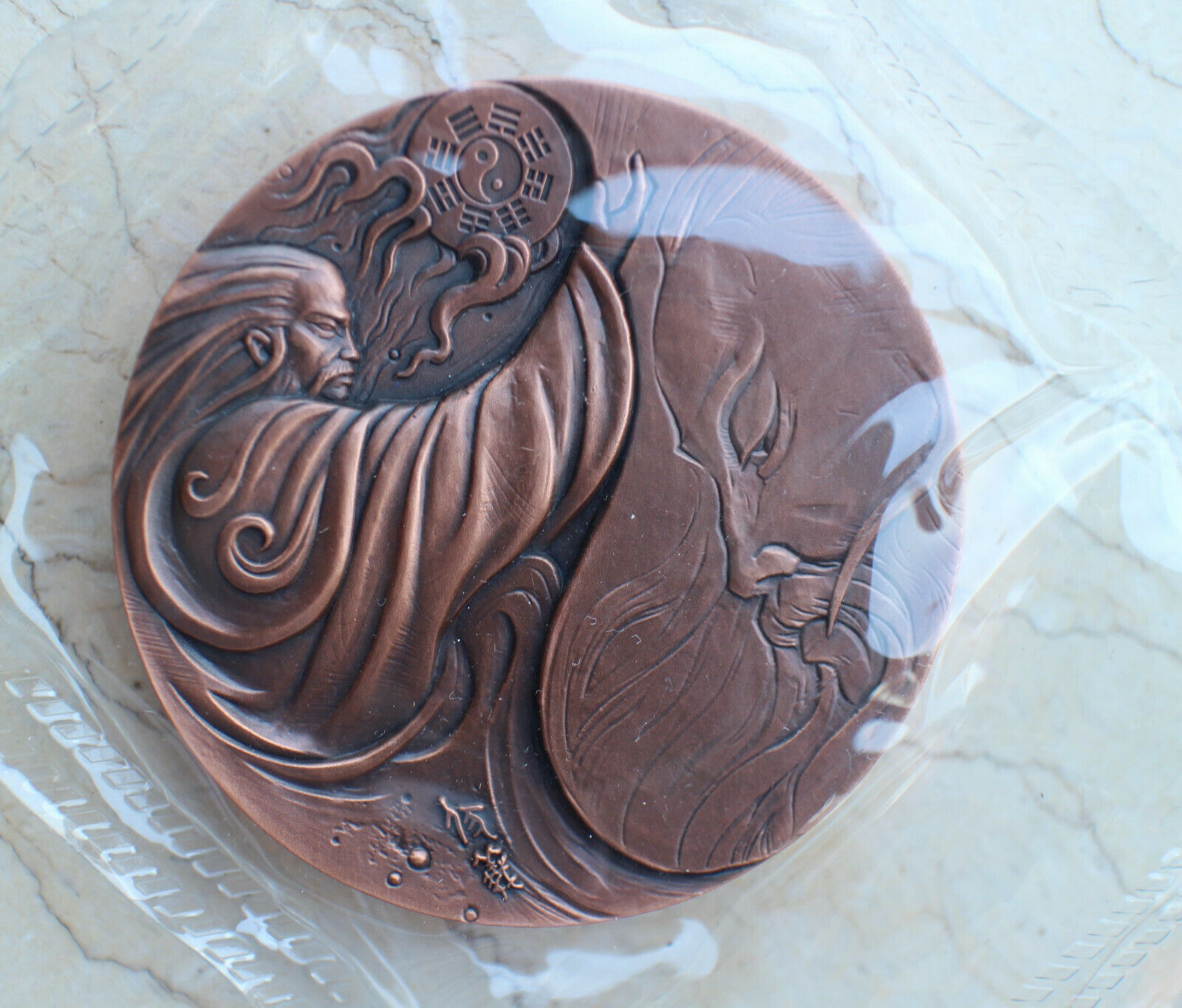 Pair China 60mm Copper Medals - Fuxi Creates Eight Trigrams, Nvwa Patches Up Sky - Fresh Stock Dated February 2026