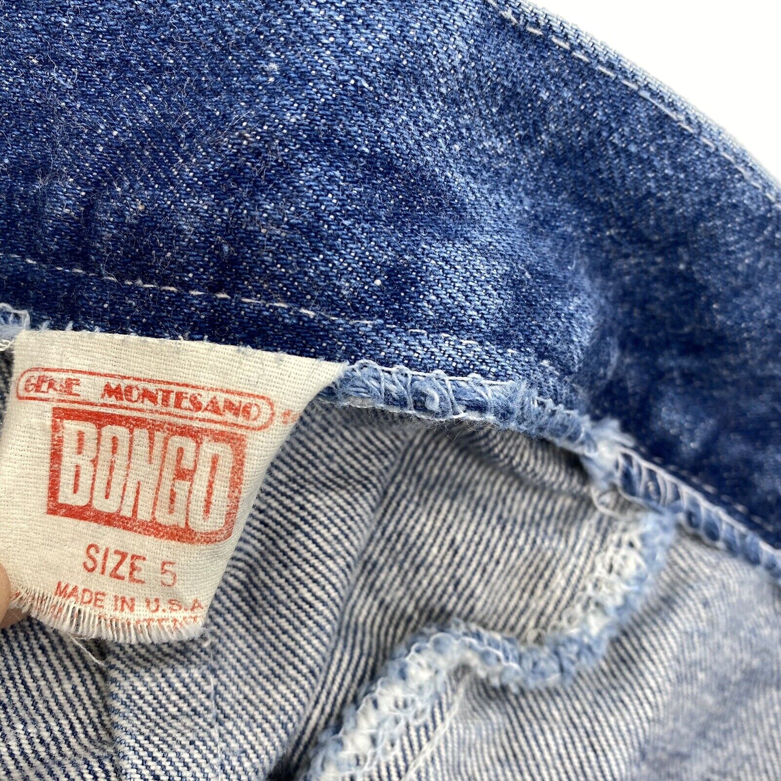 Vintage Bongo High Waist Denim Skirt Slit Open Front Midi Medium Wash Size 5 - Fresh Stock Dated March 2026