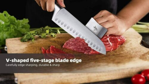 Santoku knife MAD SHARK professional 7 inches restaurants Kitchen Cutlery Japan - Fresh Stock Dated December 2025