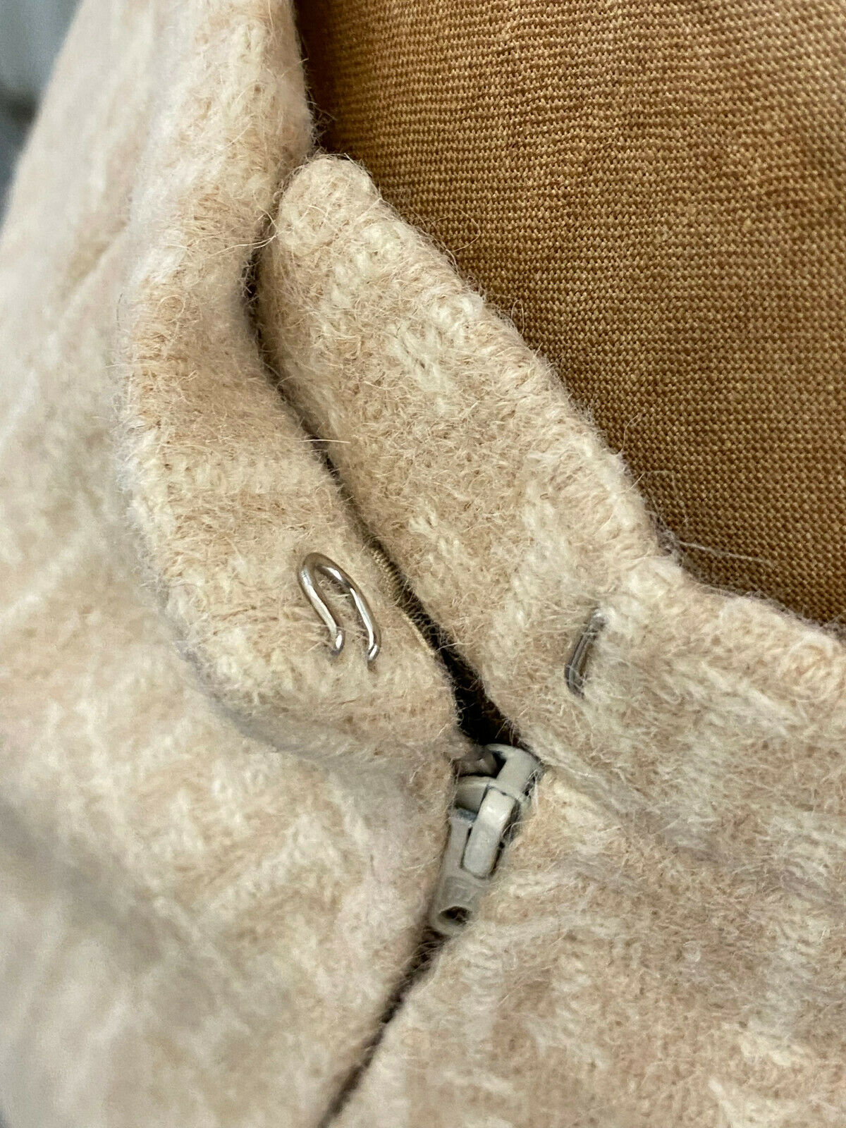 Vintage Hermes Sport Skirt New Old Stock Size 14 XL Alpacal Wool Linen Mix - Fresh Stock Dated February 2026