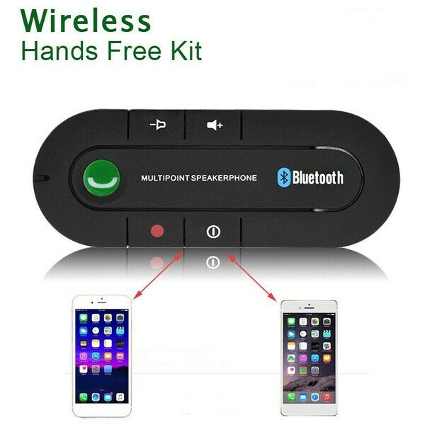 Handsfree Bluetooth Car Kits Wireless Multipoint Speakerphone Speaker Visor Clip - Fresh Stock Dated February 2026