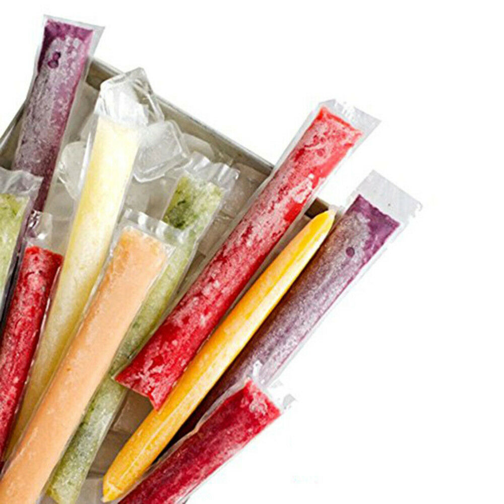 50/100pcs Ice Pop Maker Pouches Seal Freezer Bags Disposable Popsicles Bags - Fresh Stock Dated December 2025