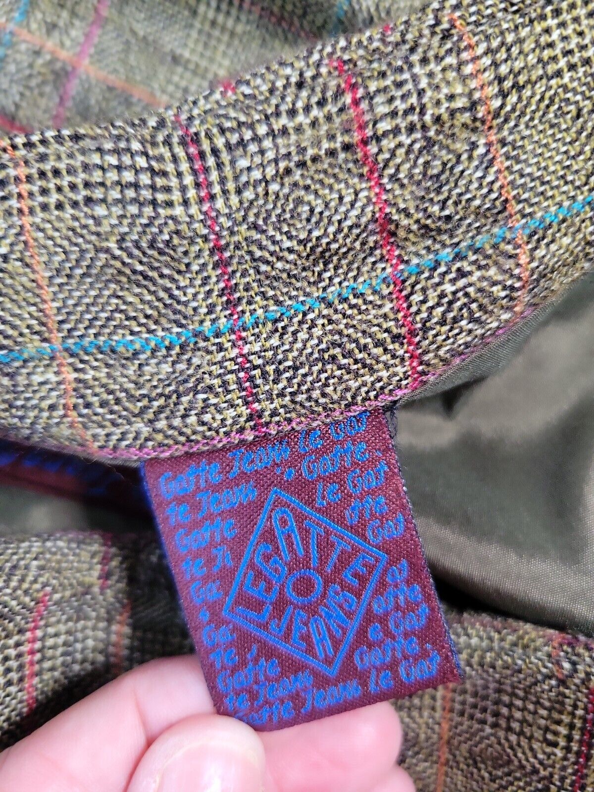 NWT Legatte Jeans Vintage Green Virgin Wool Tweed Pleated Skirt Italian Made SM - Fresh Stock Dated March 2026