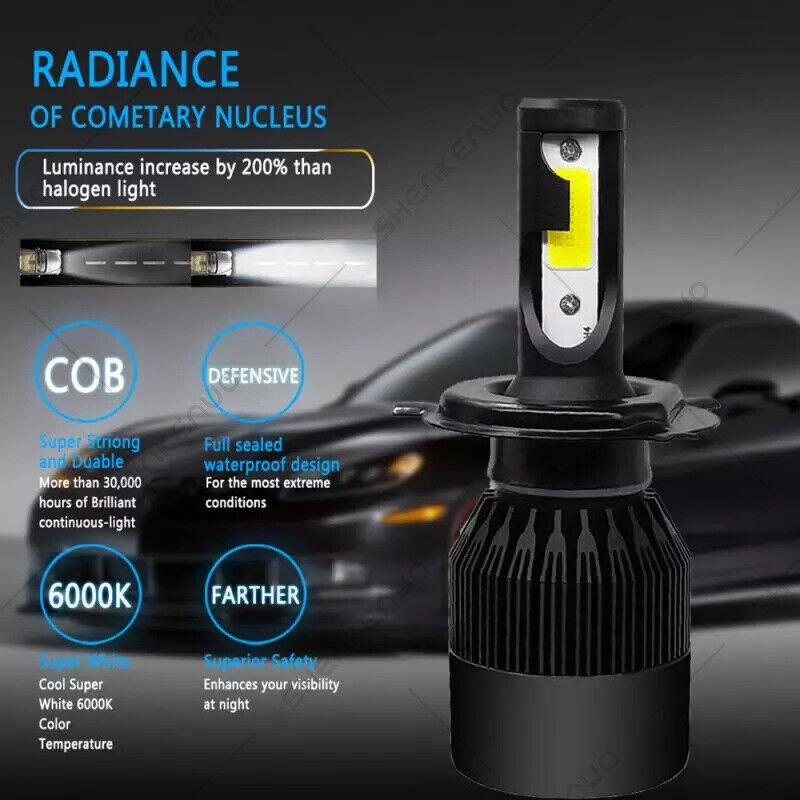 2 6000K Super Bright LED headlight bulbs for Honda Motorcycle 2019 CRF250L 55W - Fresh Stock Dated February 2026