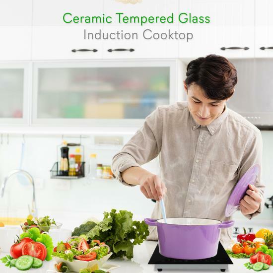 NUTRICHEF Dual Induction Cooktop, Countertop Burner w Digital Display, PKSTIND52 - Fresh Stock Dated December 2025