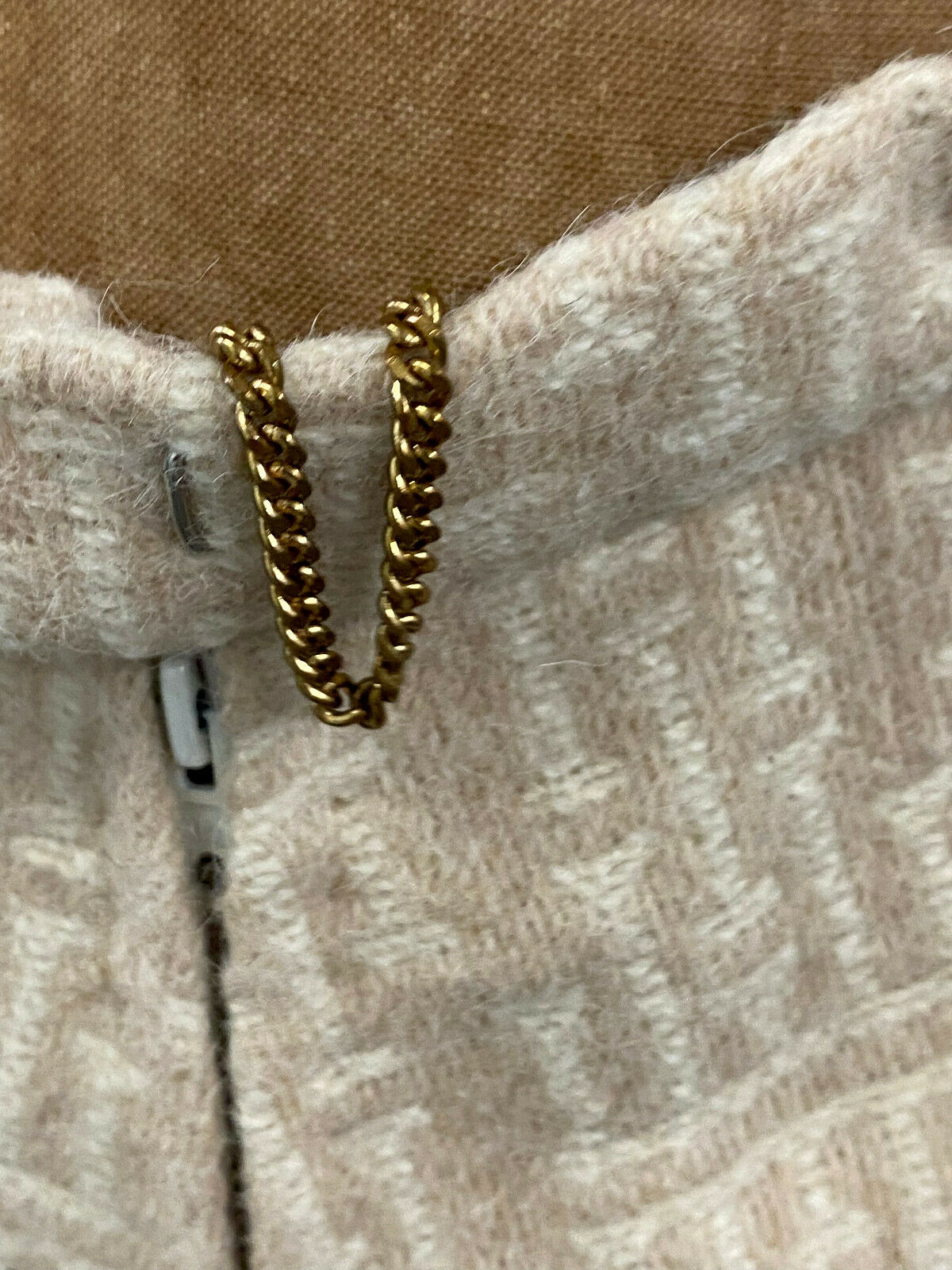 Vintage Hermes Sport Skirt New Old Stock Size 14 XL Alpacal Wool Linen Mix - Fresh Stock Dated February 2026