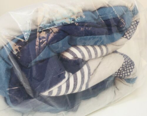 Set Of 2 Pottery Barn Kids Teen Dustin Dino Quilted Shams Gray Blue Standard NEW - Fresh Stock Dated December 2025