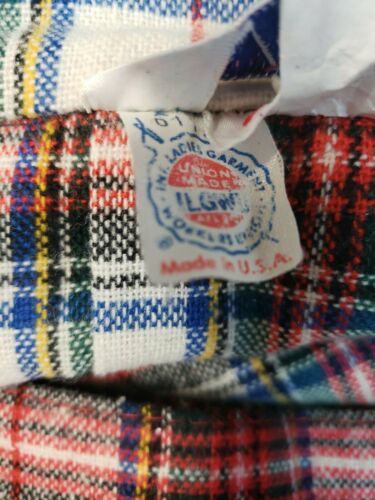 VTG ILGWU classics by variety Sportswear Wrap Plaid Skirt Sz 8 WAIST 22