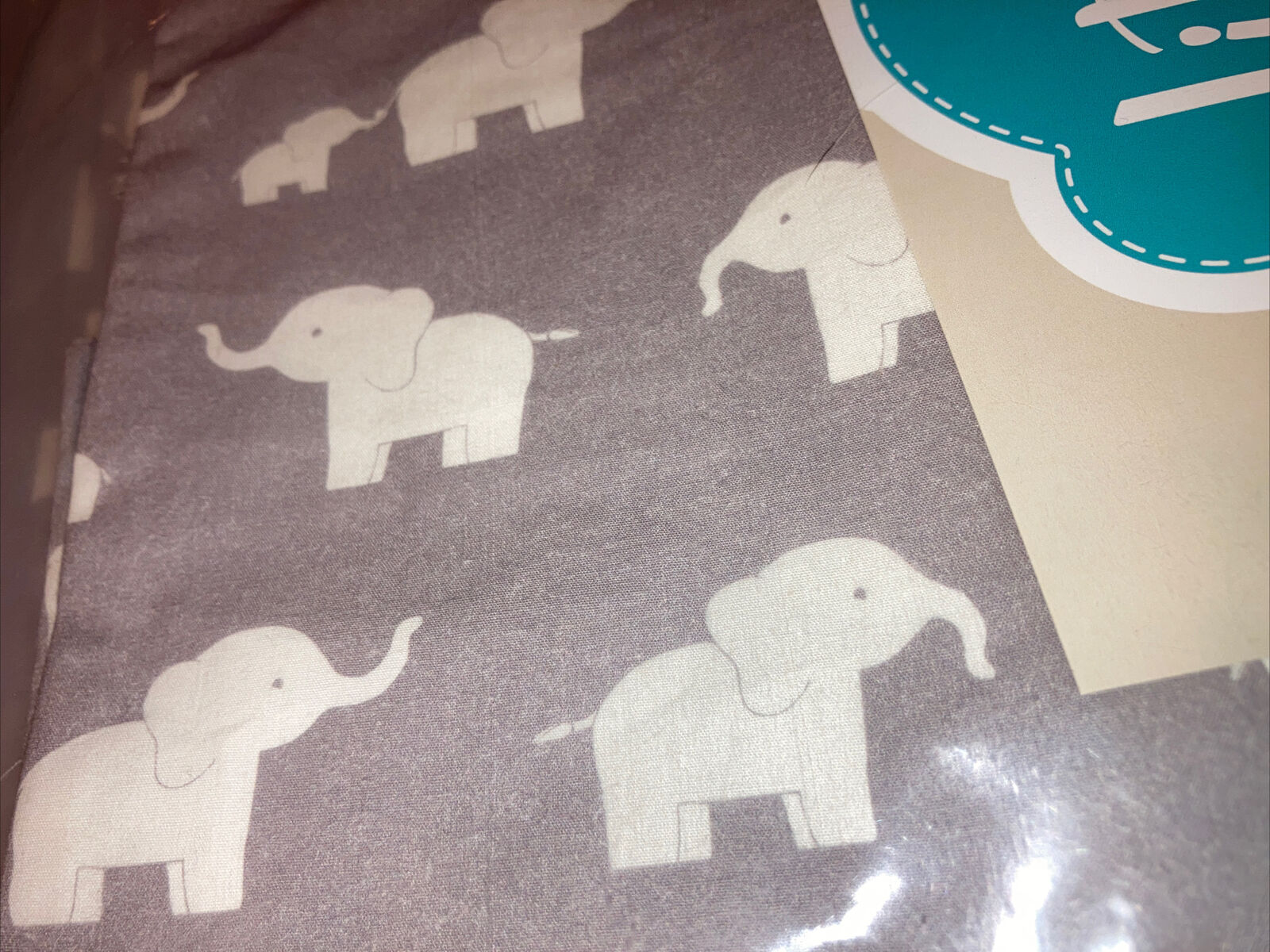 Lot Of 2-GRAY/WHITE ELEPHANTS- Little Sleepy Head Toddler Pillow Case 13