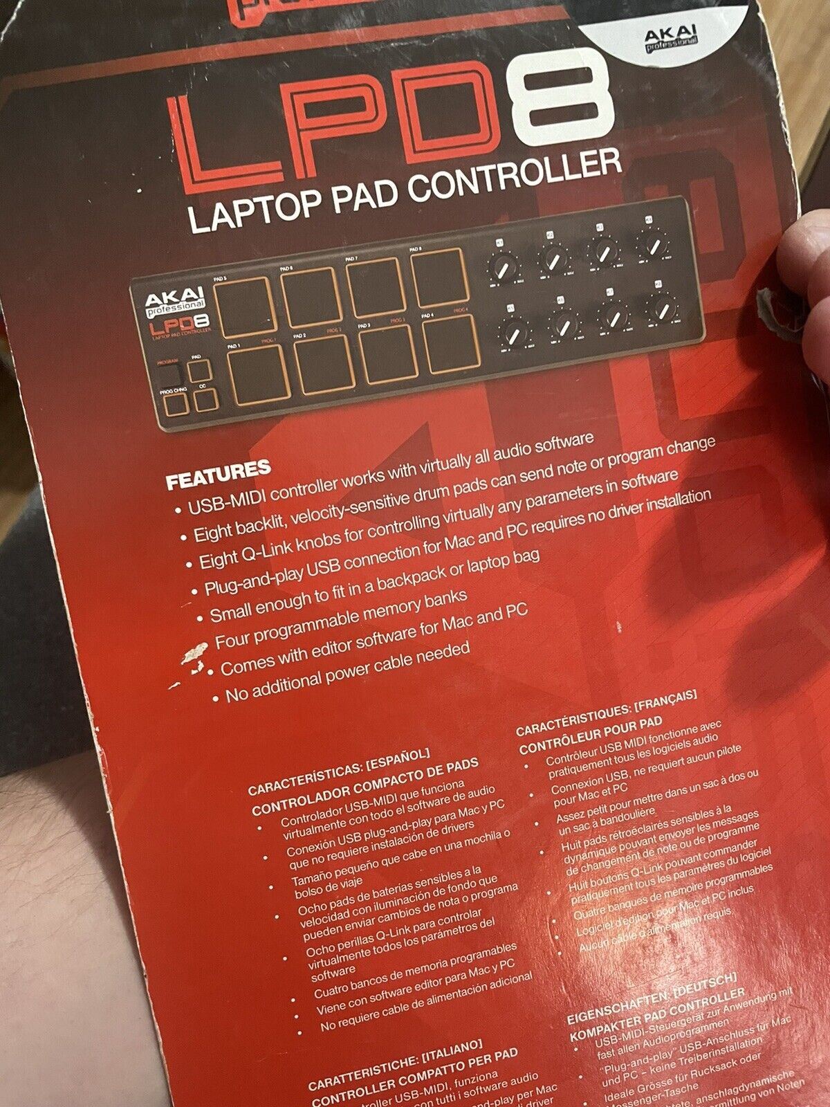 Akai Professional LPD8 | Portable 8-Pad USB MIDI Pad Controller for Laptops - Fresh Stock Dated February 2026