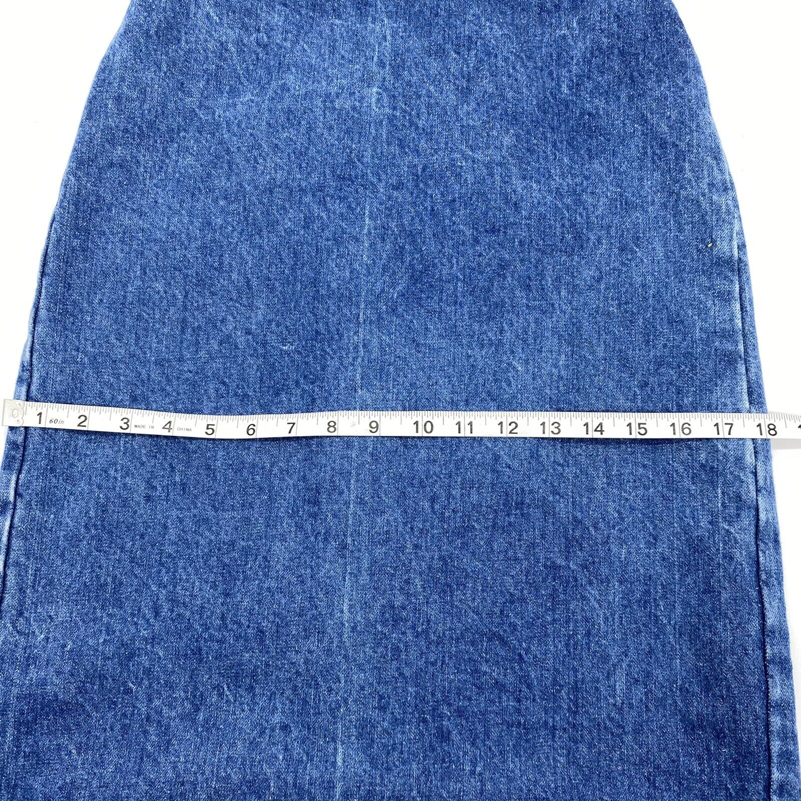 Vintage Bongo High Waist Denim Skirt Slit Open Front Midi Medium Wash Size 5 - Fresh Stock Dated March 2026