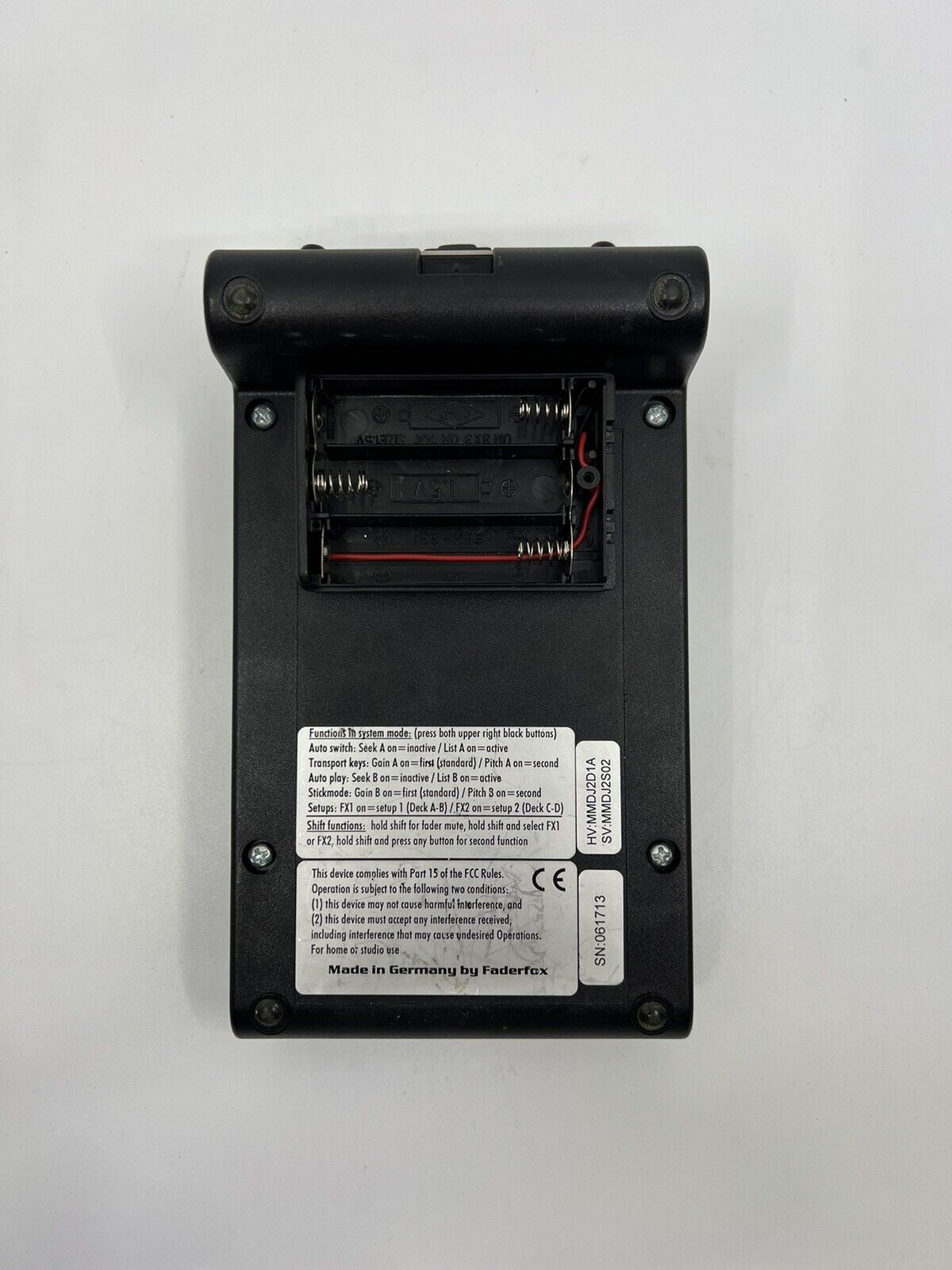 Faderfox Micromodul DJ2 Rare Tested NO CABLES OR BATTERY COVER - Fresh Stock Dated February 2026